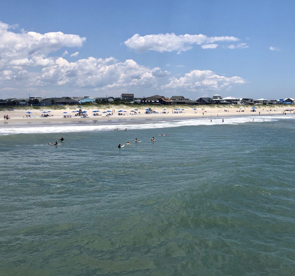 view of atlantic beach nc from oceanana pier
