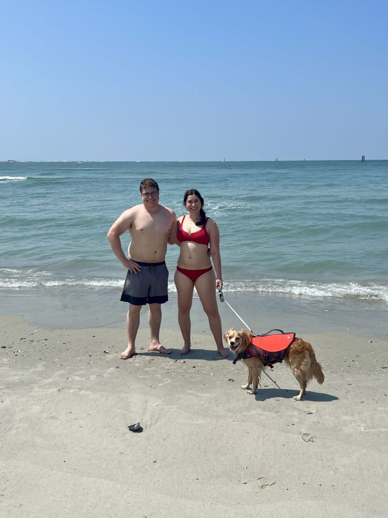 kate storm jeremy storm and ranger storm on the beach at carrot island in north carolina crystal coast