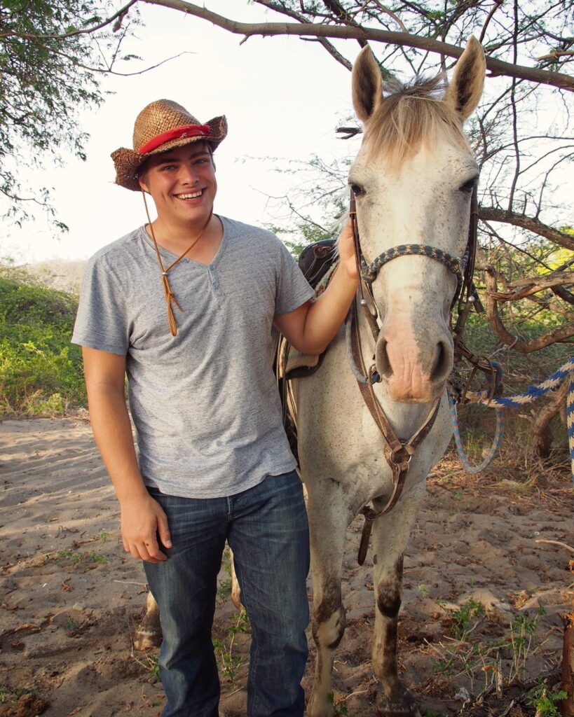 Packing List for Central America and Mexico: Man with Horse on Beach