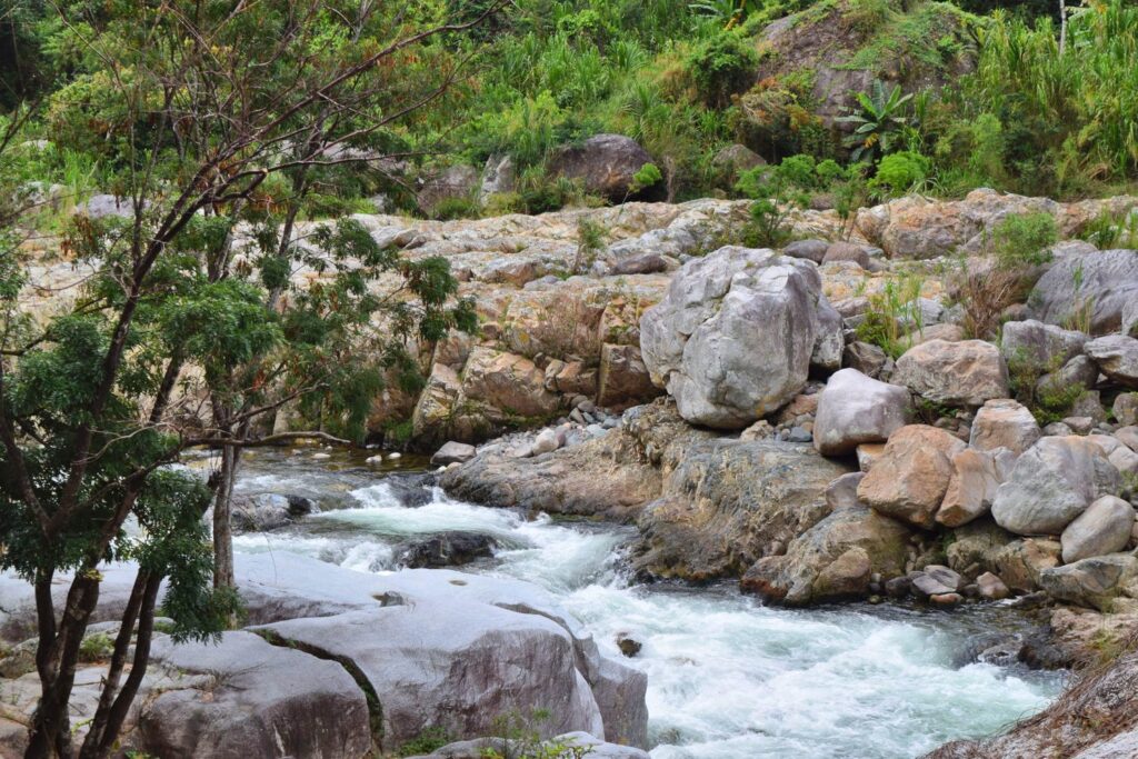 rapids of rio cangrejal as seen when whitewater rafting honduras