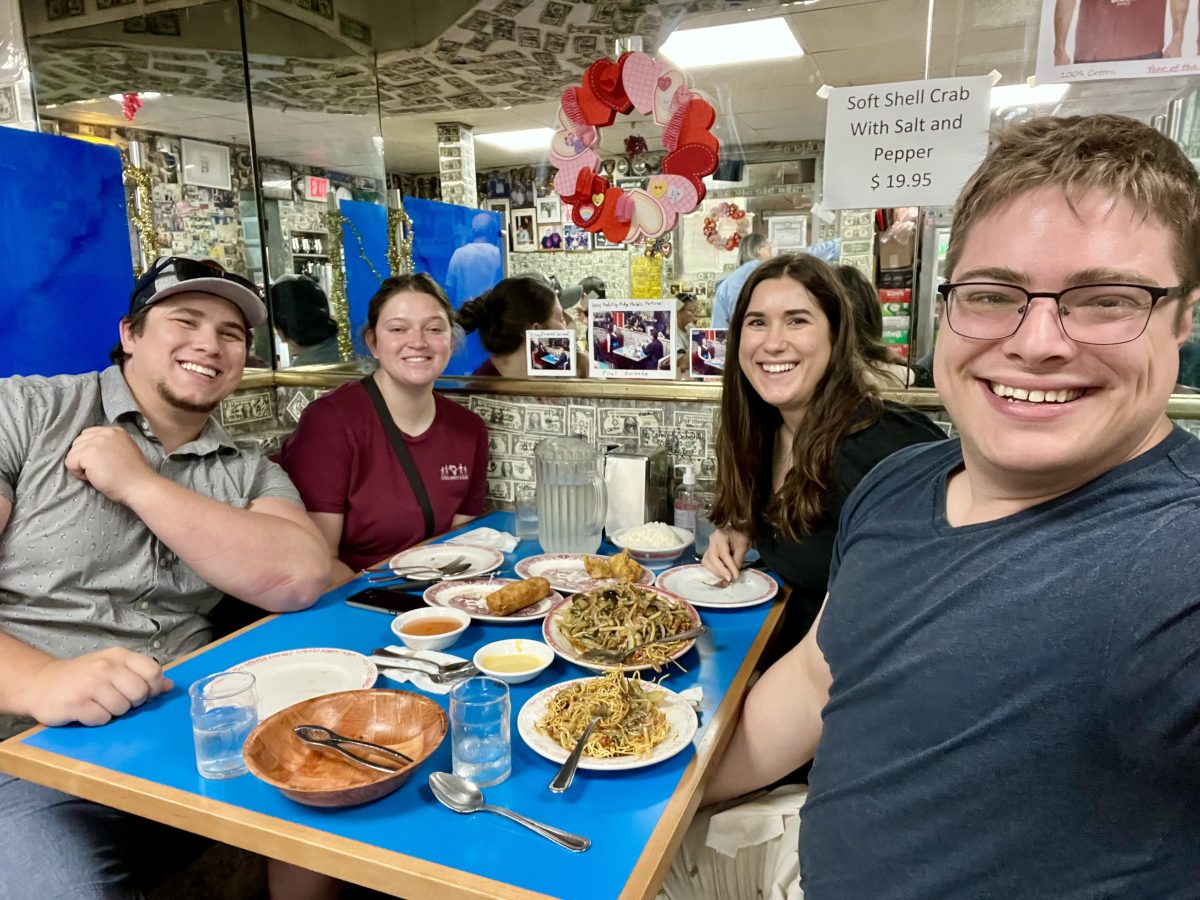 kate storm jeremy storm and another couple eating lunch in chinatown nyc