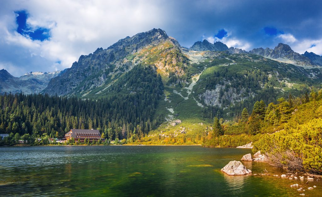 alpine lake as seen when hiking high tatras slovakia