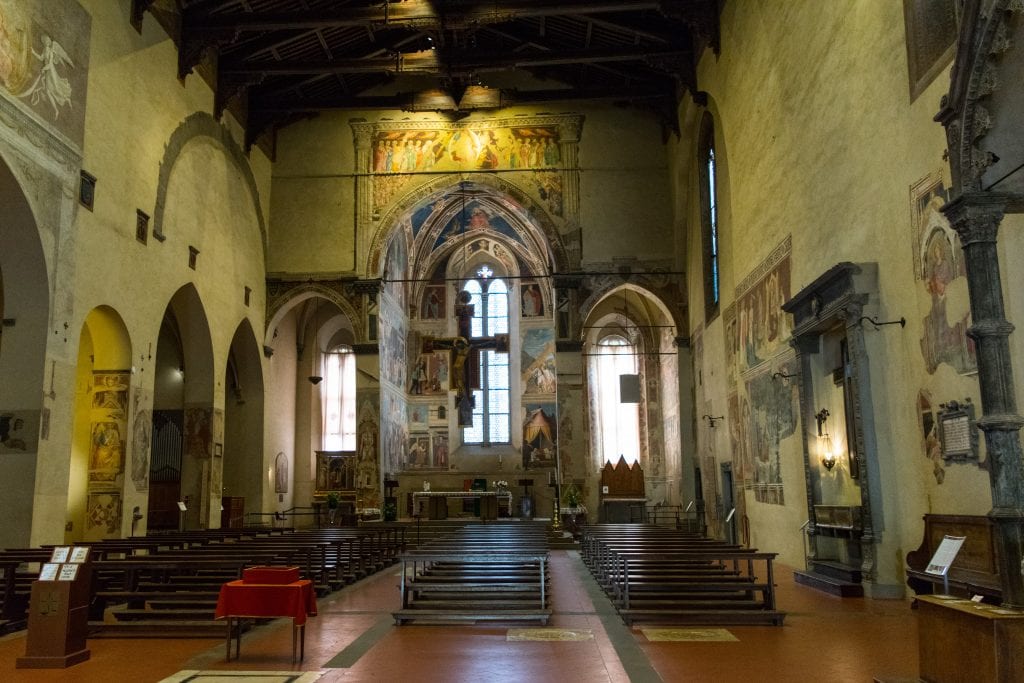 interior of the basilica of san francesco, one of the best things to see in arezzo italy