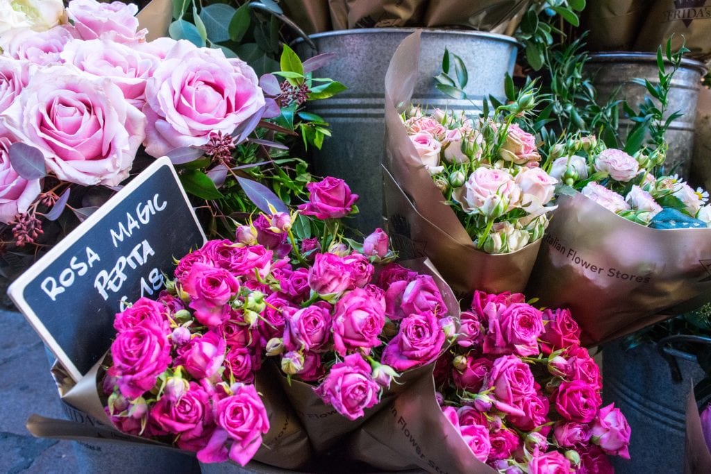 Bolonga, Italy Flower Stand
