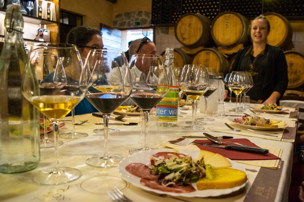 wine tasting in tuscany as part of an organize day trip