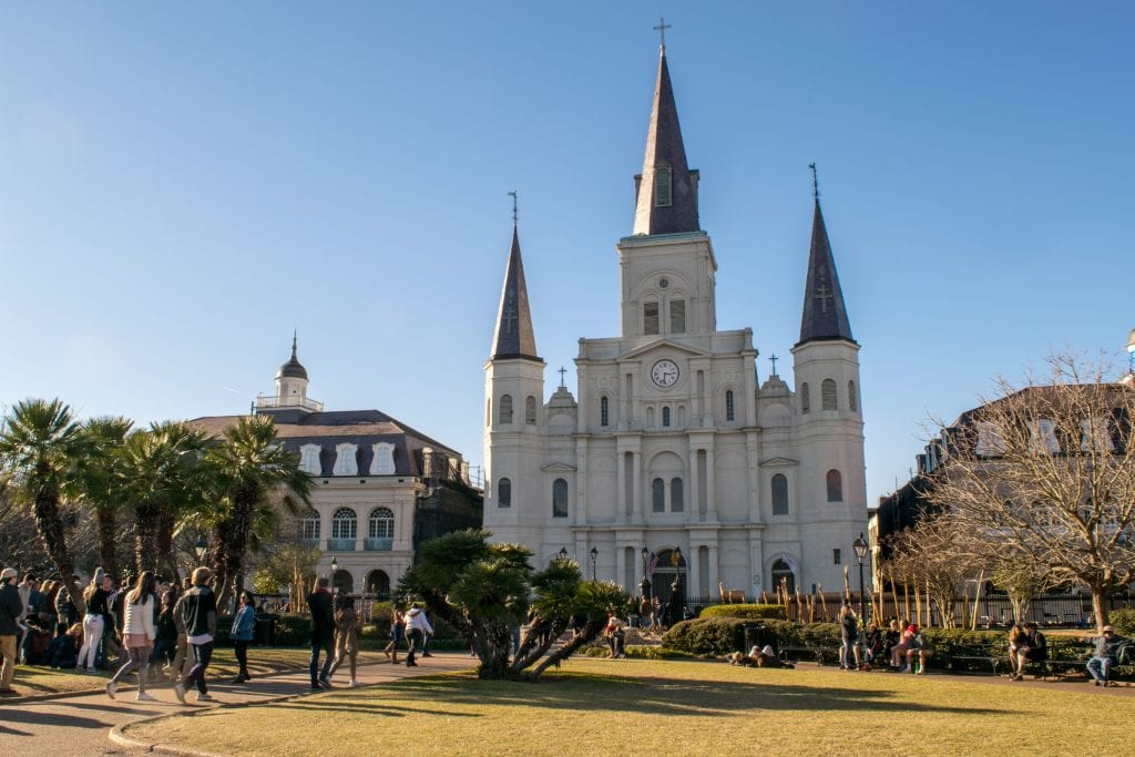 St. Louis Cathedral in Jackson Square as seen during a 3 day trip to NOLA