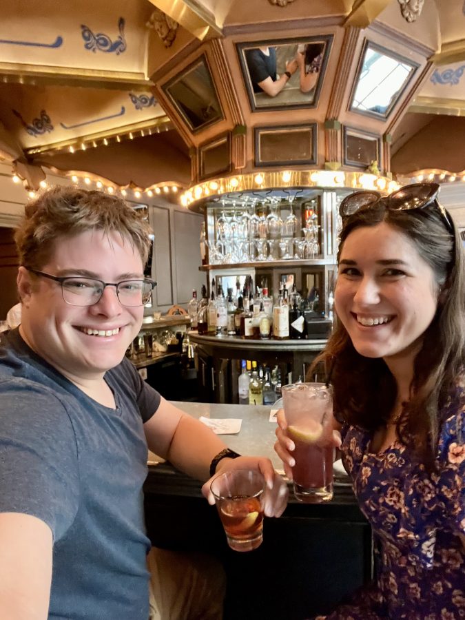 kate storm and jeremy storm at the carousel bar in new orleans on the weekend