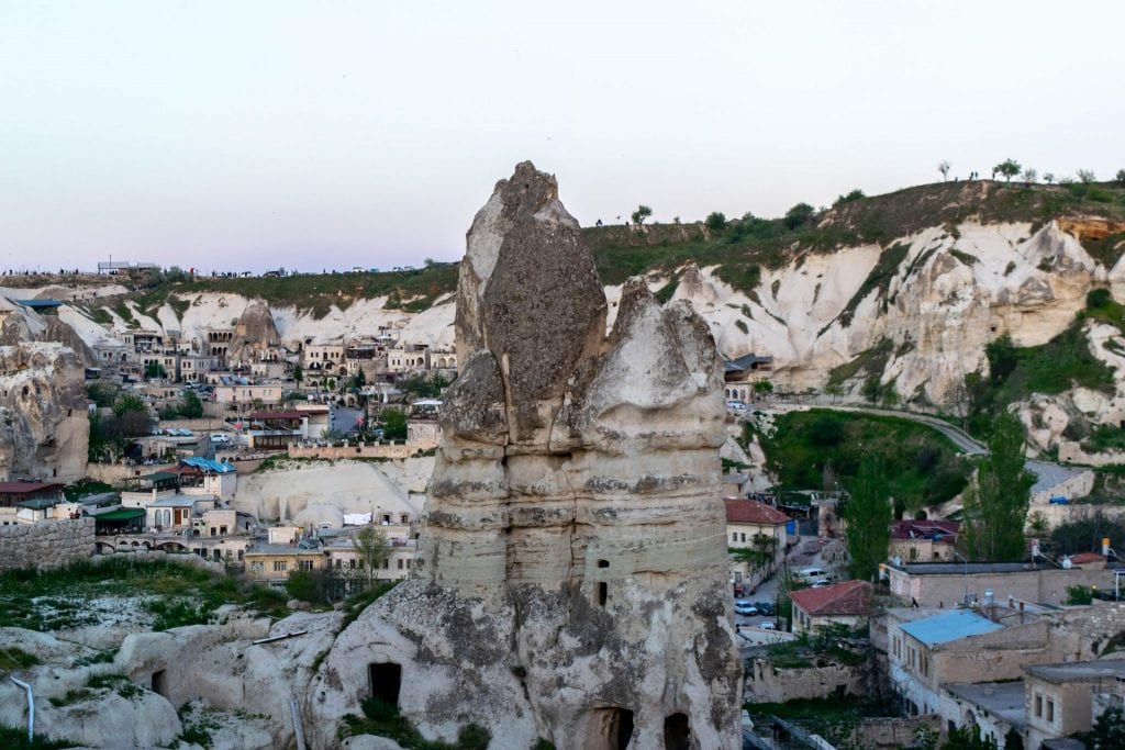chimneys of cappadocia turkey from above