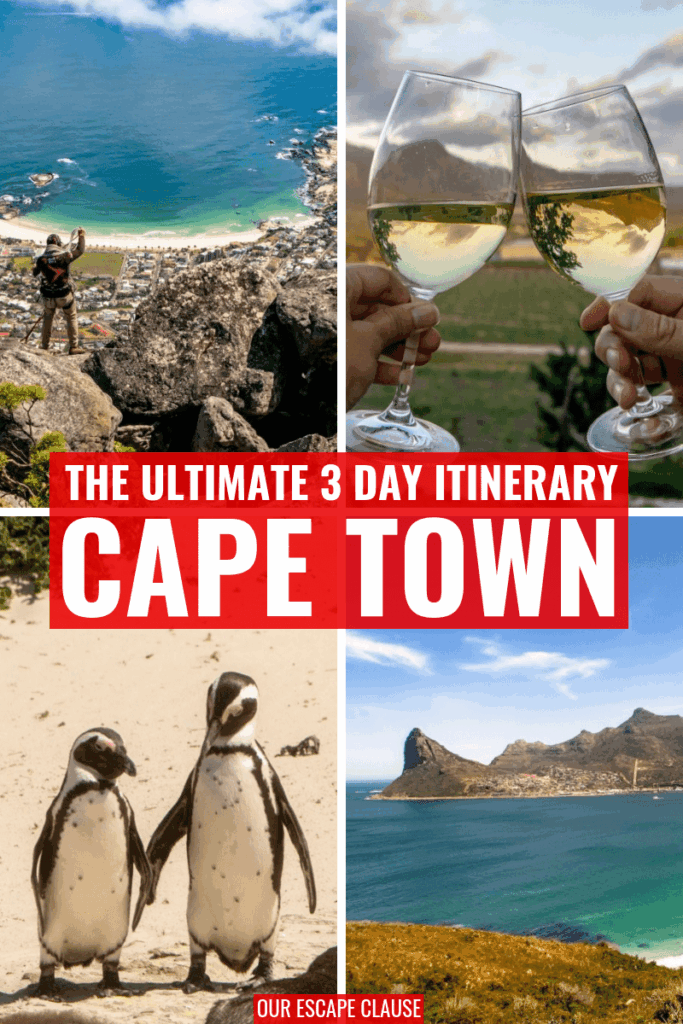 3 Day Cape Town Itinerary: The Complete Guide #capetown #southafrica #travel #travelsouthafrica #travelcapetown #penguins #bouldersbeach