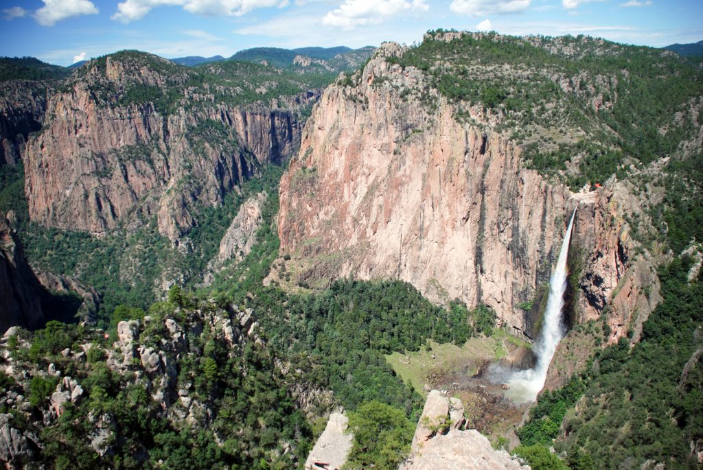 Basaseachic Falls as seen from above in copper canyon mexico