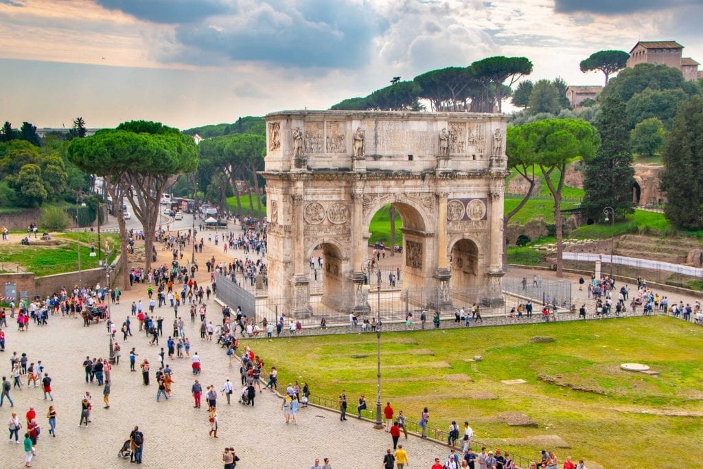 Arch of Titus as seen from Colosseum, Rome in a Day
