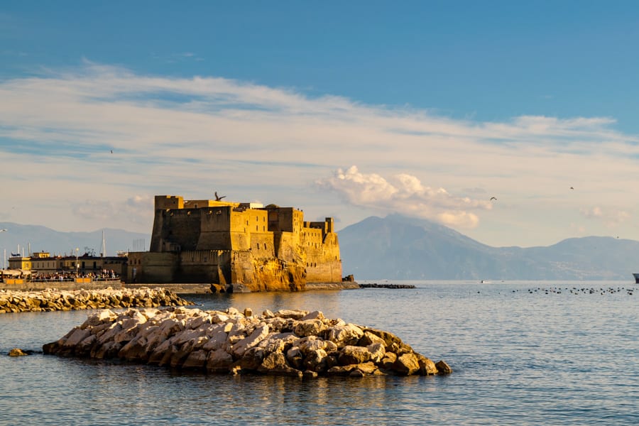View of Castel dell'Ovo, Naples, Italy