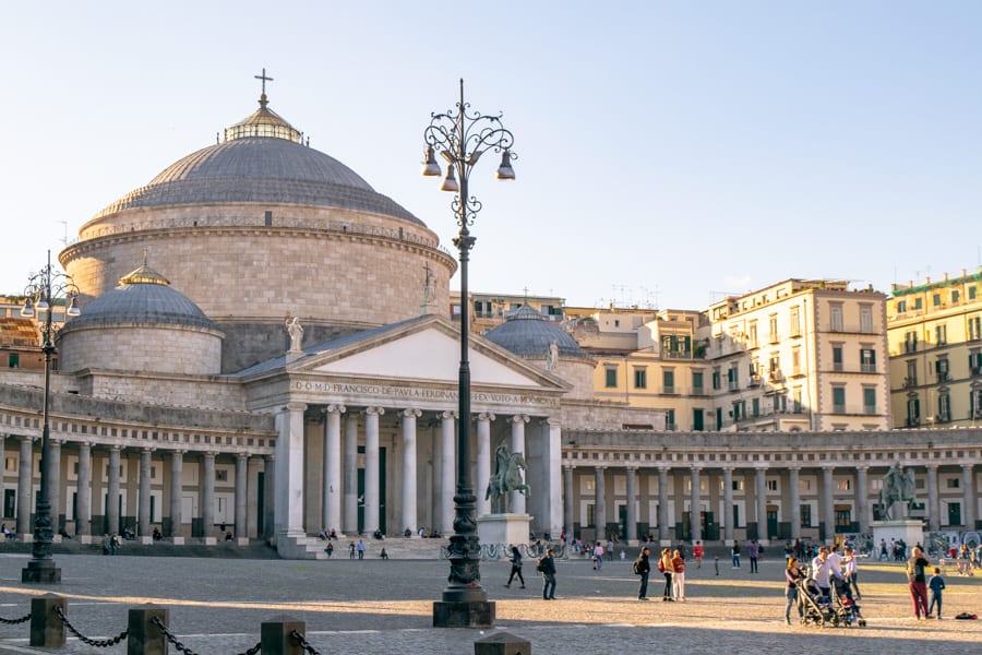 Piazza in Naples, setting of several of the best movies set in Italy