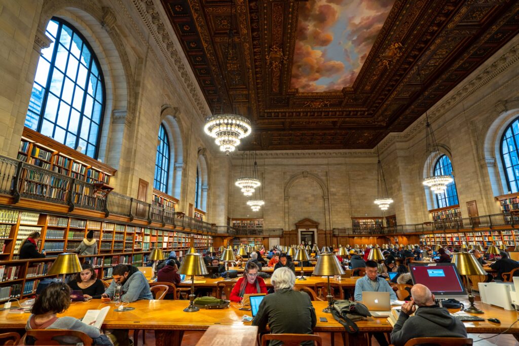 4 Day New York Itinerary: Rose Reading Room at New York Public Library