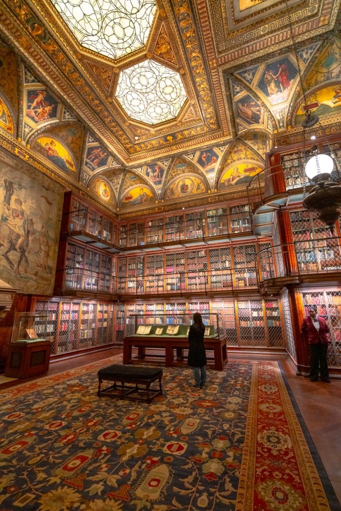Photo of the interior of the Morgan Library--if you love books, definitely add this place to your list of things to do in Midtown NYC.