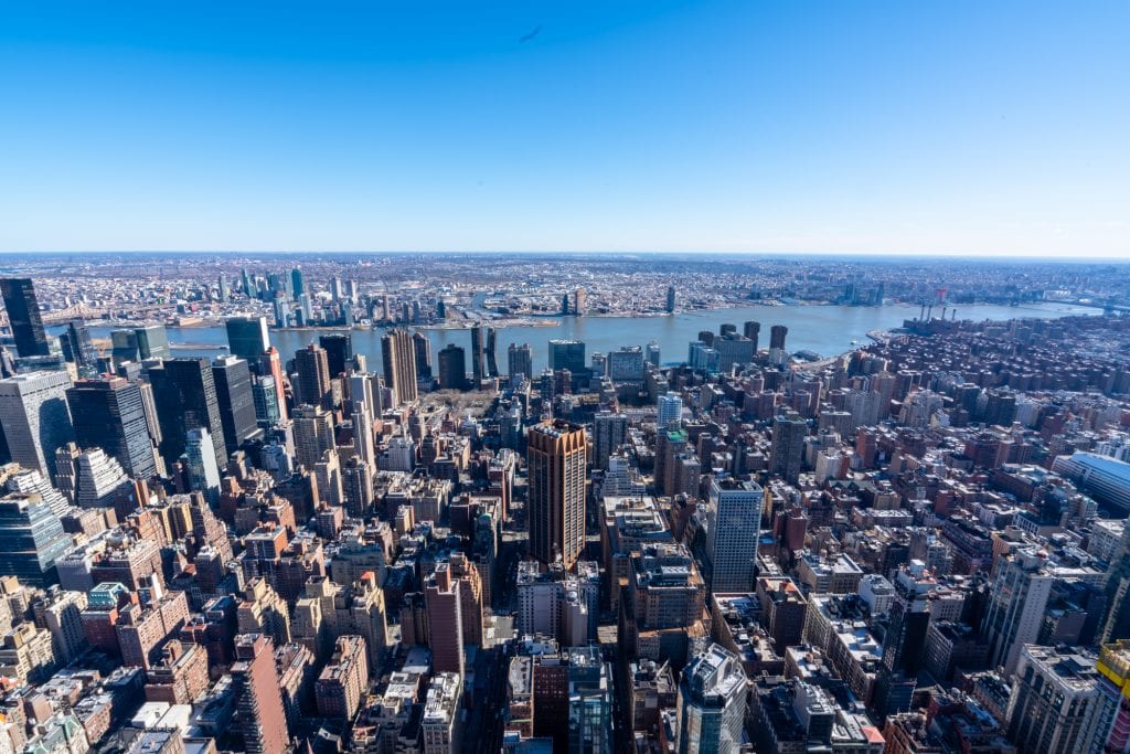Empire State Building or Top of the Rock: View of Piece of NYC Skyline from Empire State Building