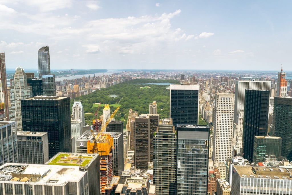 Top of the Rock or Empire State Building: view of Central Park from Top of the Rock
