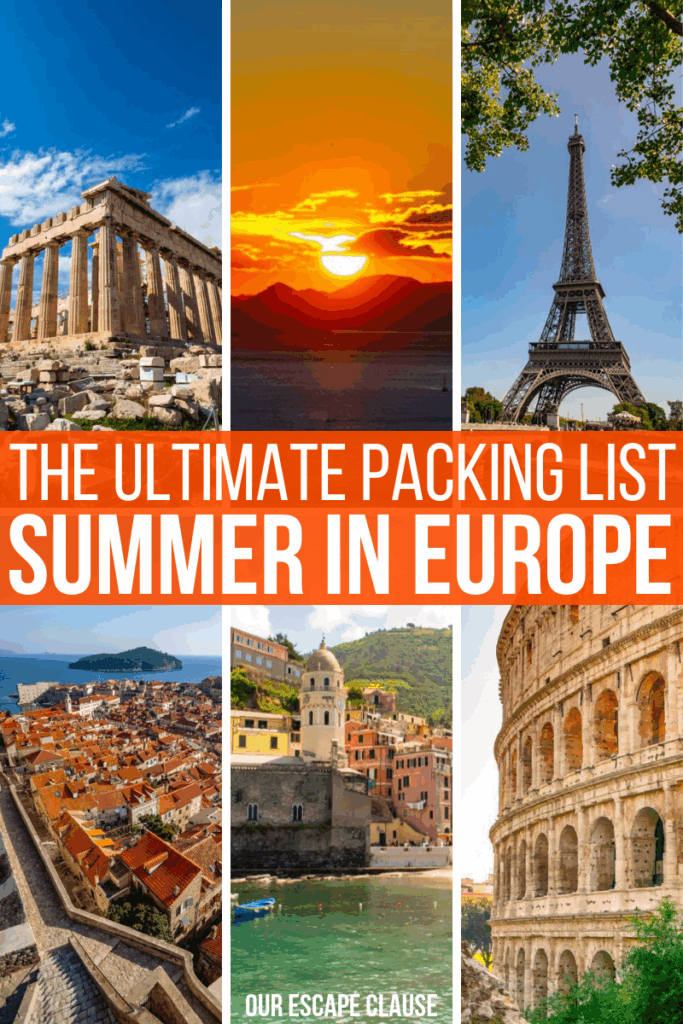 The Ultimate Packing List for Europe Summer