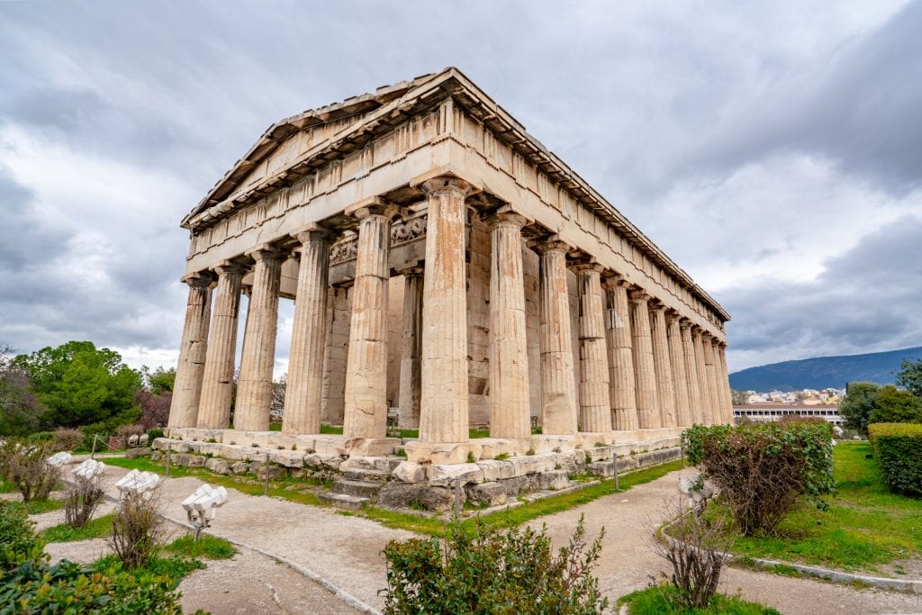 Temple of Hephaestus in Ancient Agora, Athens in 2 days itinerary