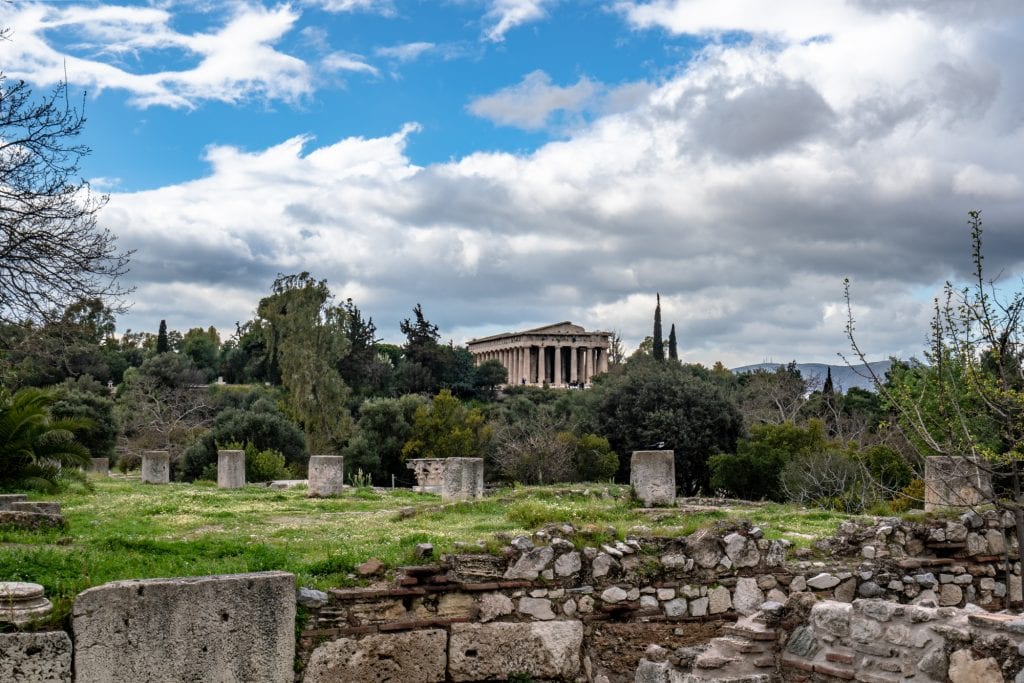 view of agora in athens itinerary 2 days