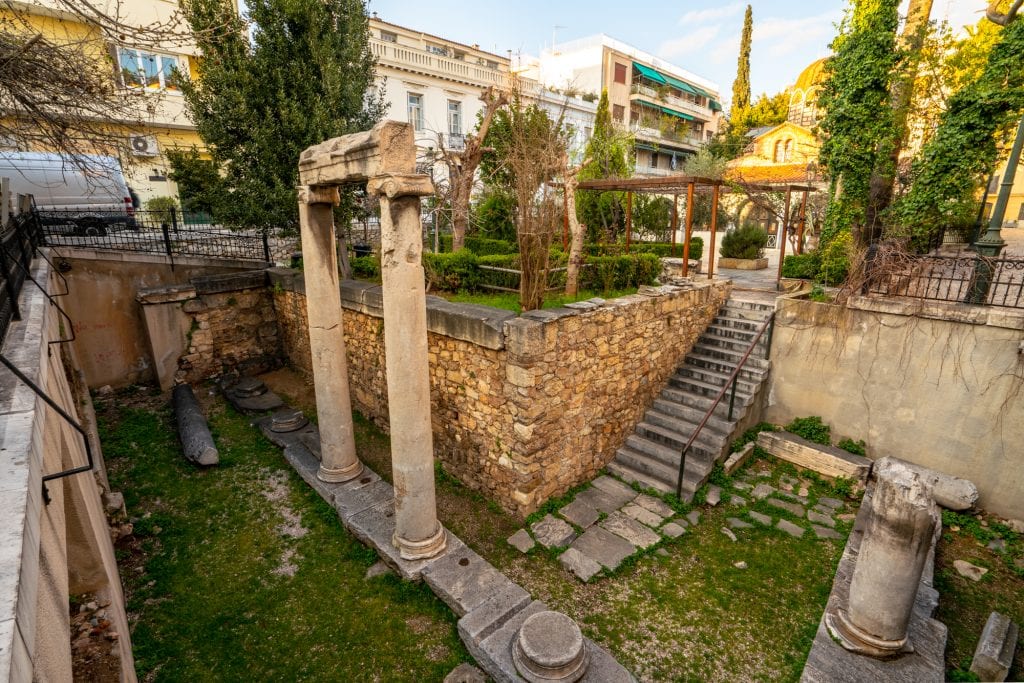 Ruins in Plaka neighborhood, 2 days in Athens itinerary