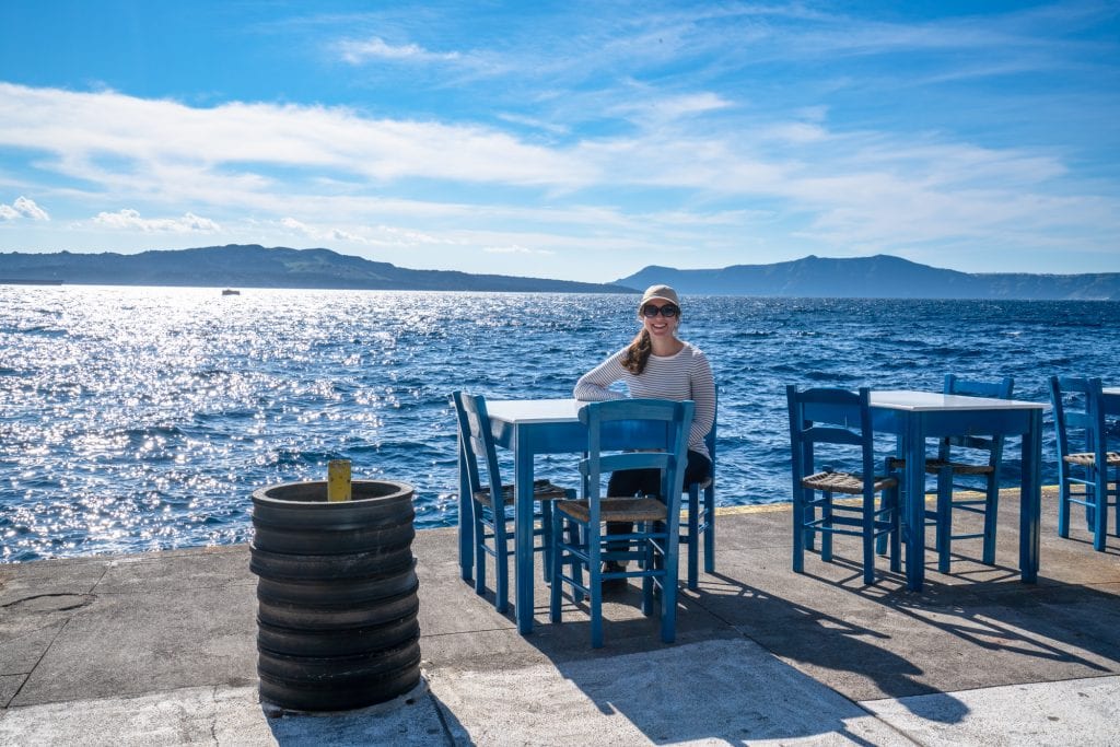 Kate Storm in Santorini