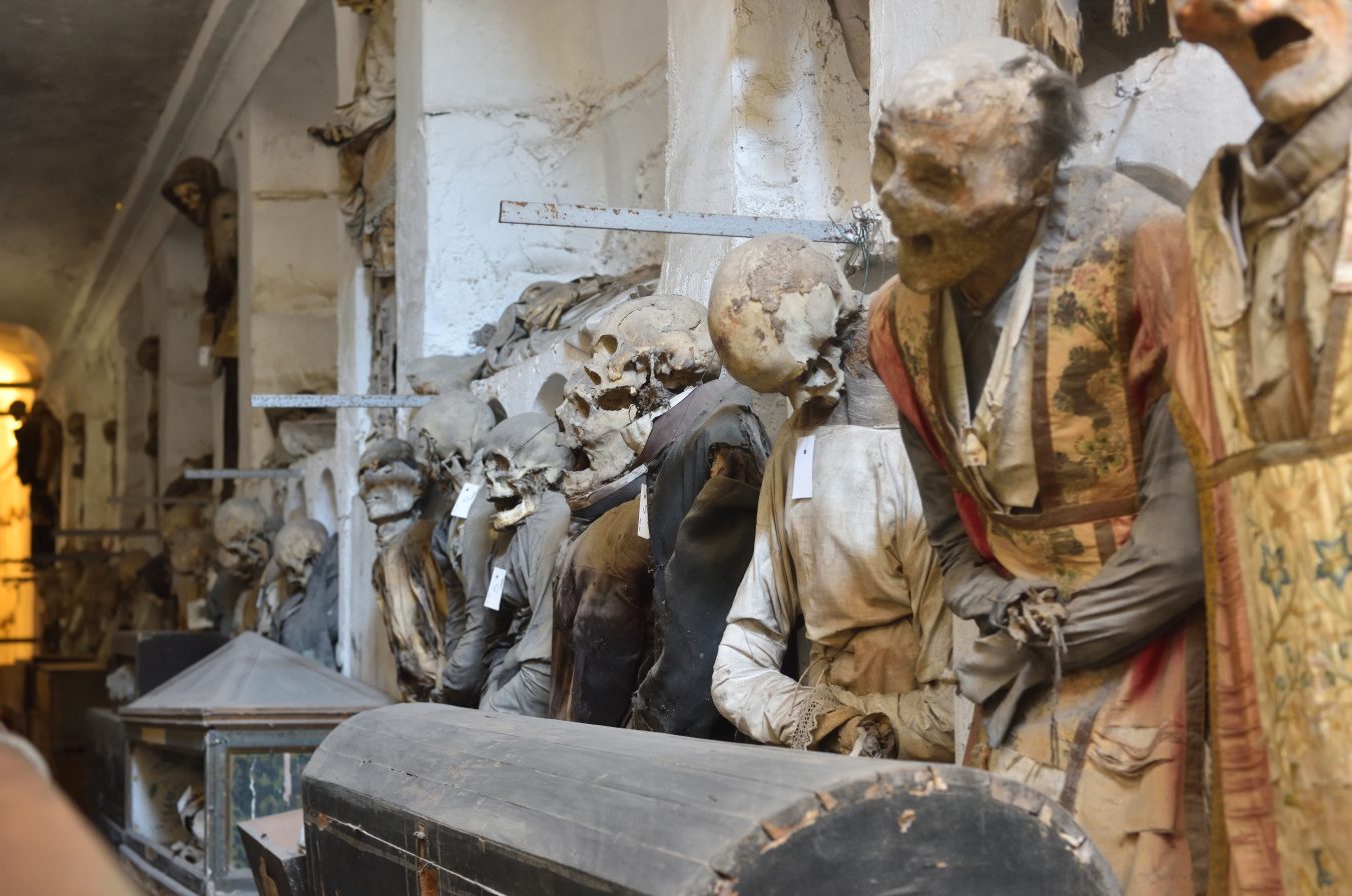 mummified remains inside the capuchin crypt of palermo, one of the most things to do in palermo sicily