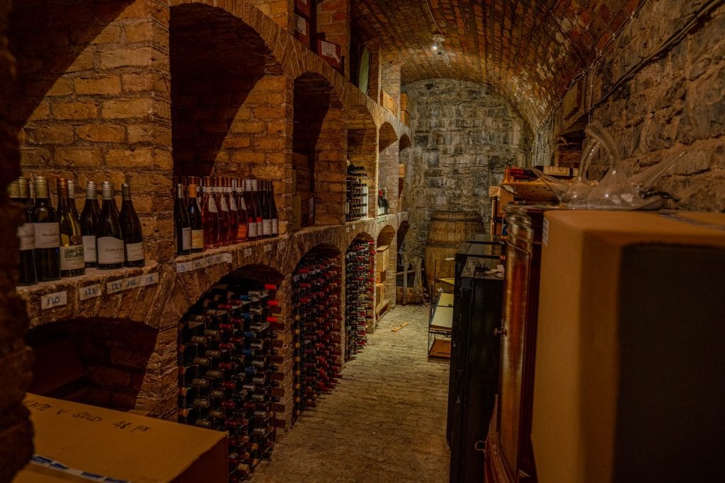 hallway in the cellar of belleek castle county mayo