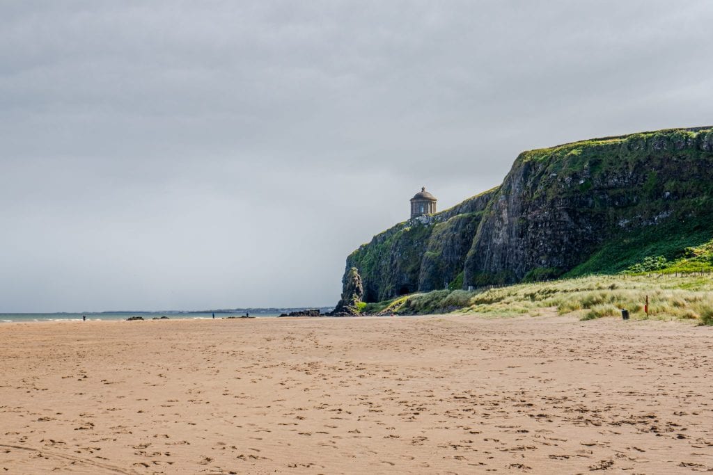 Downhil Beach with Mussenden Temple in the background, as seen during our most recent Irish road trip!