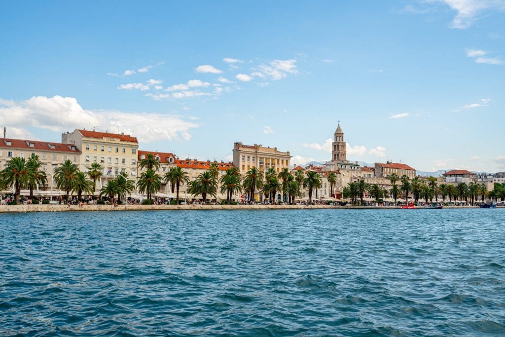View of the Split Riva Promenade from across the water