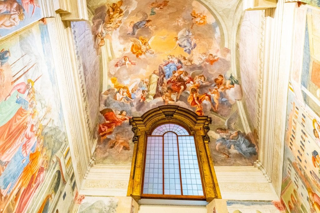 Ceiling of the Brancacci Chapel in Florence, one of the best things to see in Florence off the beaten path