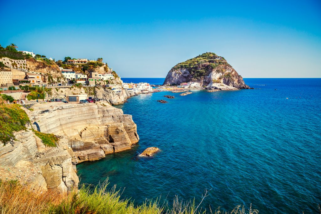 village of sant'angelo ischia as seen from across the water