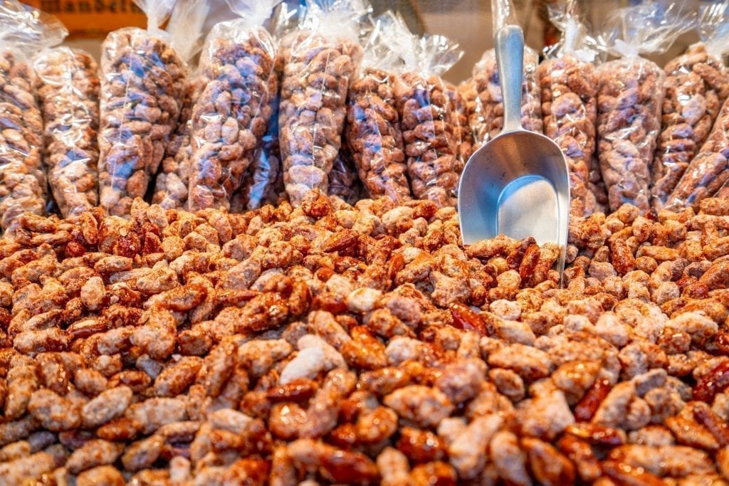 candied cashews for sale at cologne christmas market