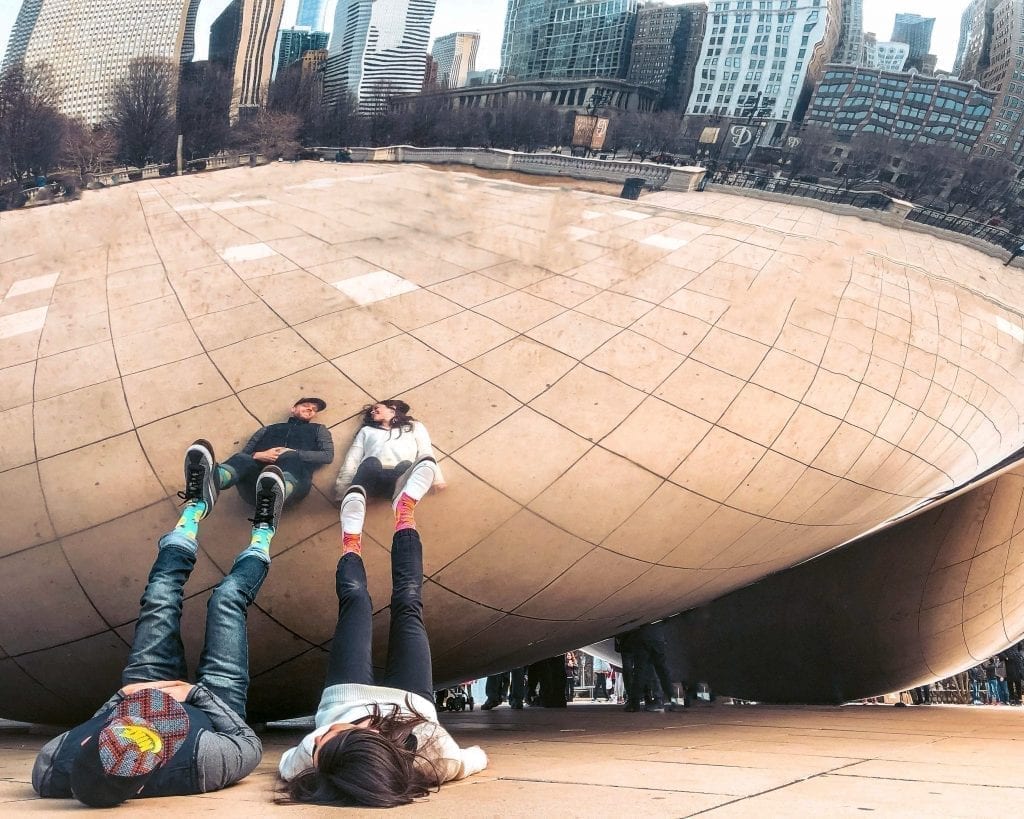 Zach and Julie Ruhl at The Bean in Chicago