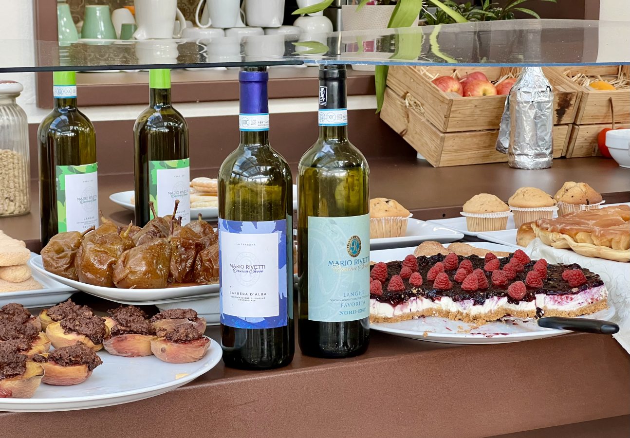 breakfast spread at a hotel in alba italy piedmont