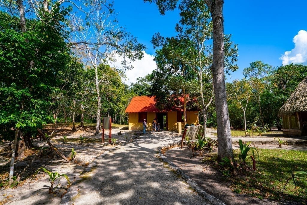 Entrance to Becan Archaeological Site in Mexico