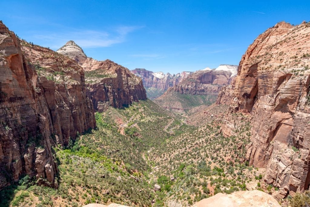 View of Zion East Canyon from the Canyon Overlook Trail Zion National Park