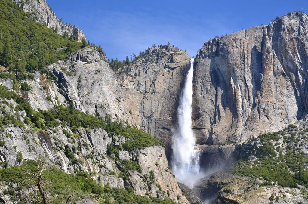yosemite falls in california, one of the best us west coast road trip destinations