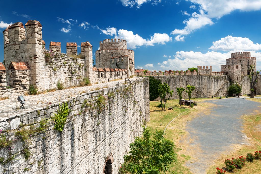 historic walls of constantinople in istanbul turkey
