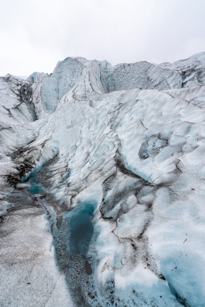 vatnajokull glacier on a cloudy day in iceland as seen during an iceland glacier hike