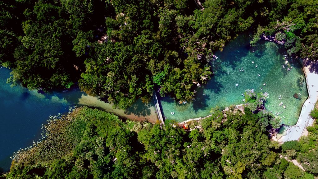 aerial view of wekiwa springs in apopka florida