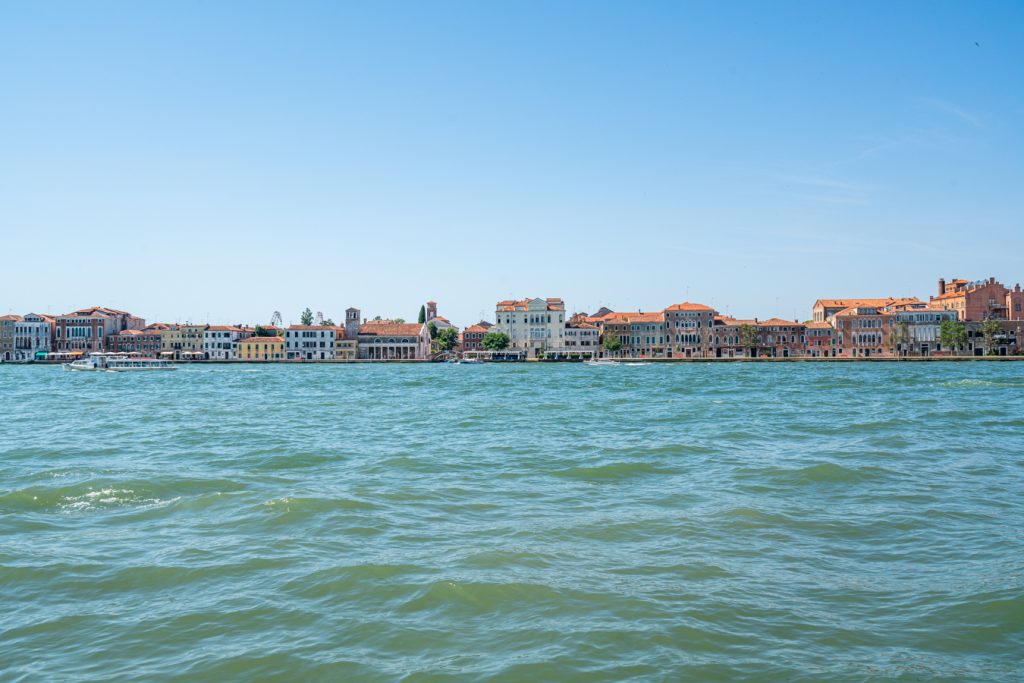 giudecca venice visible across the lagoon from zattere