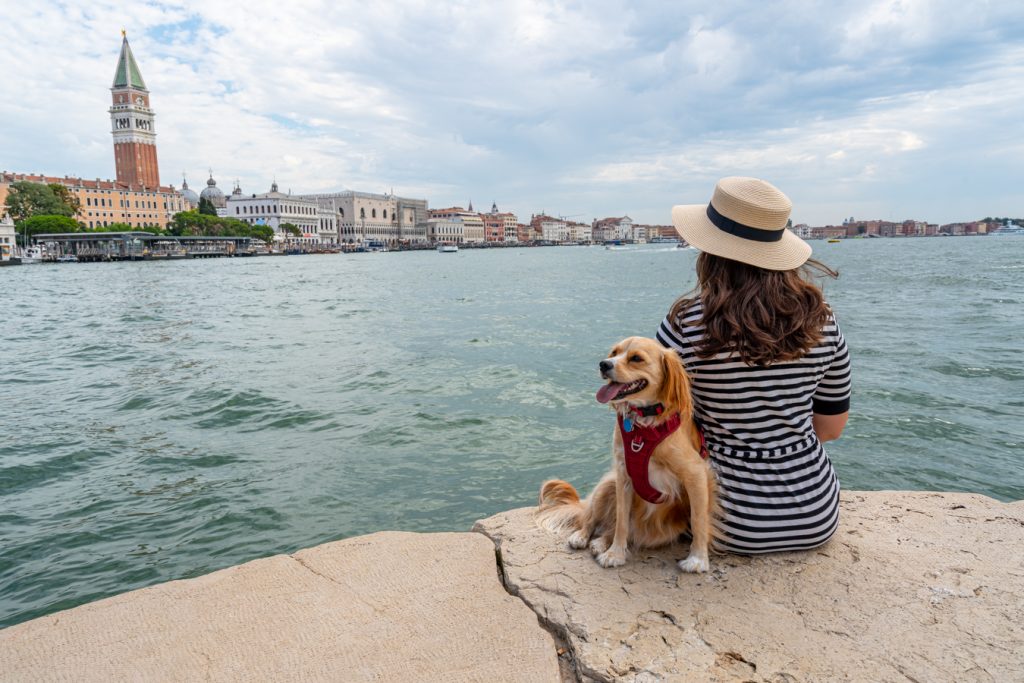 kate storm and ranger storm admiring one of the best views of venice from near punta della dogana