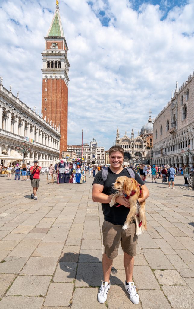 jeremy storm and ranger storm standing in piazza san marco in venice italy