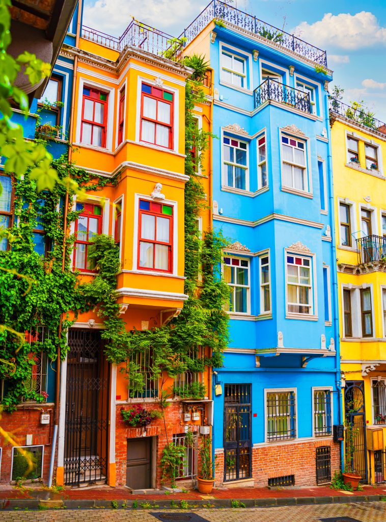 colorful houses in balat istanbul