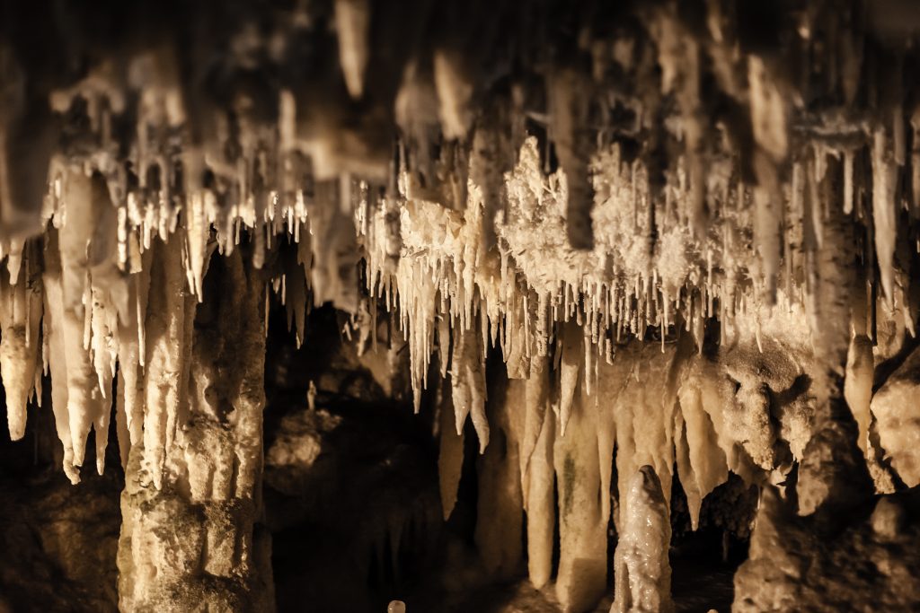 dramatic stalactites in grotte di castellana in puglia travel itinerary