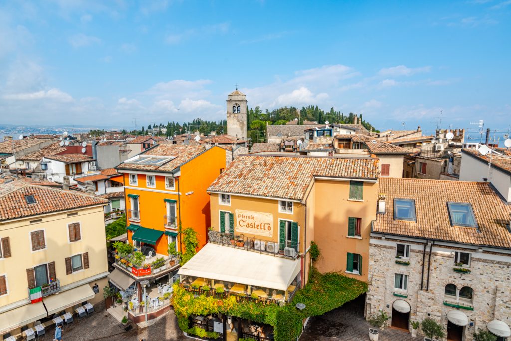 view of sirmione italy from castello scaligero walls