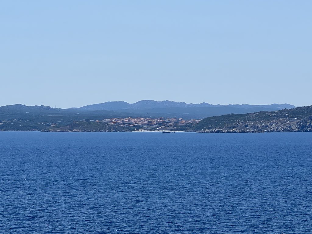 view of sardinia from grimaldi lines ferry