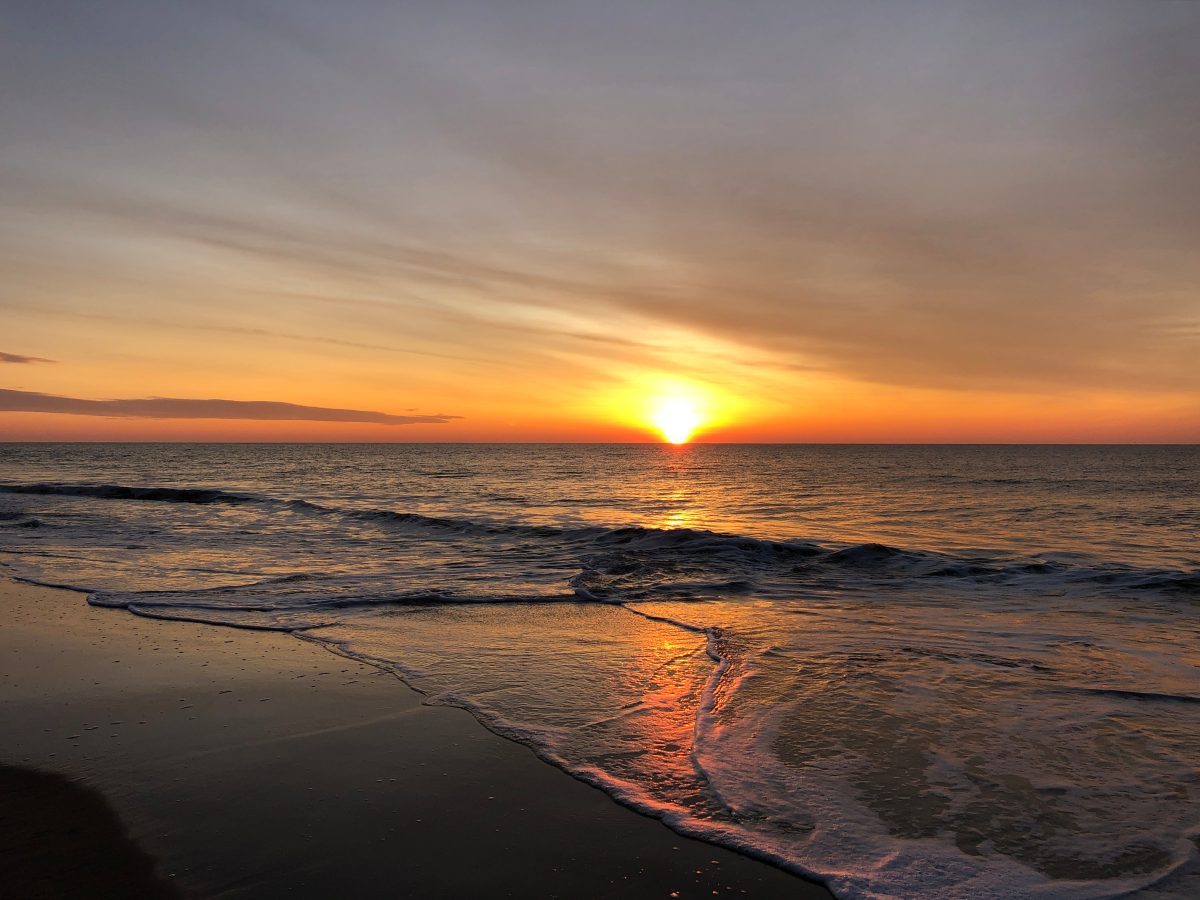 sunrise over the beach on long island new york