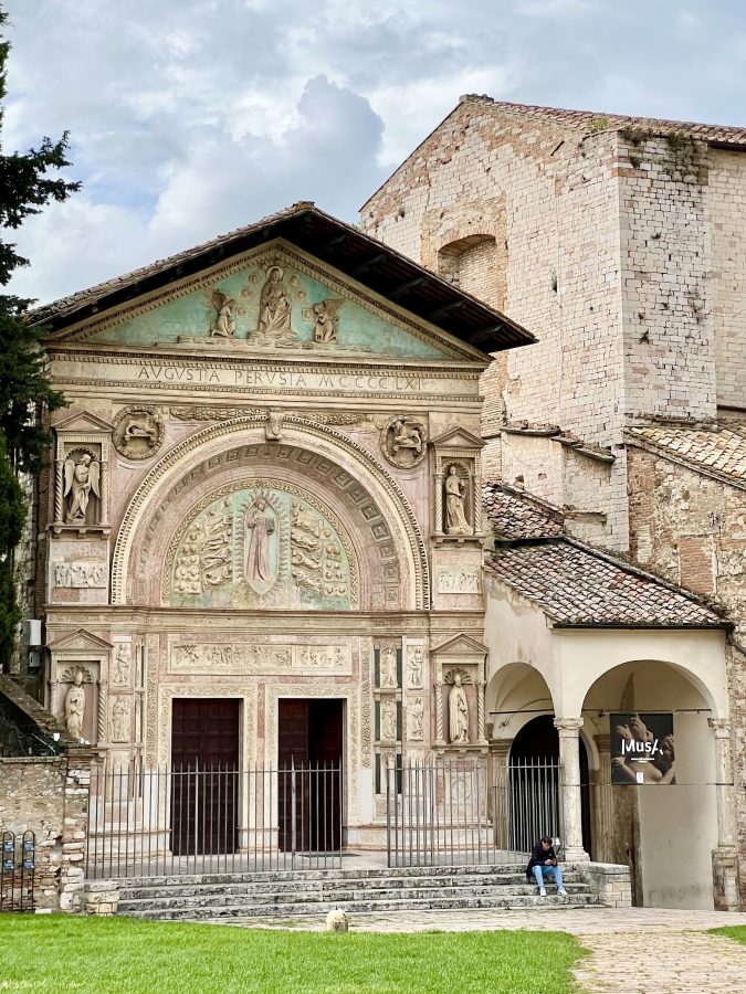 front facade of oratory of san bernardino, one of the top attractions perugia italy